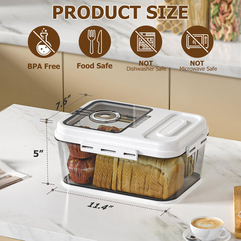 Olimingse countertop bread box keeps kitchen tidy and organized