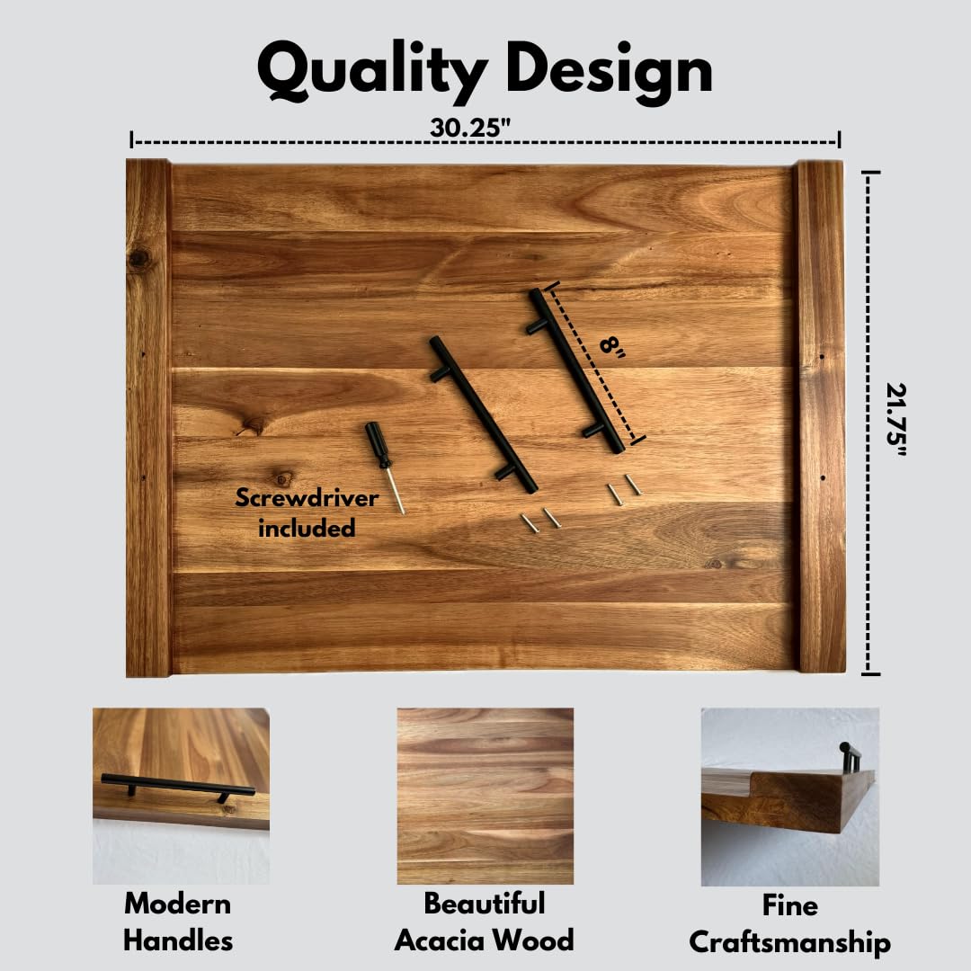 Olive Everything acacia wood stove cover supports dining prep and stylish display