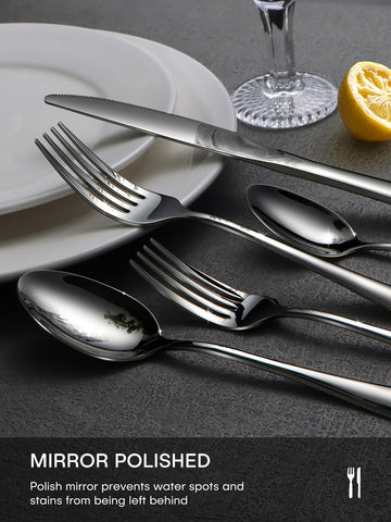 Ollex dessert spoons with smooth edges for effortless scooping.