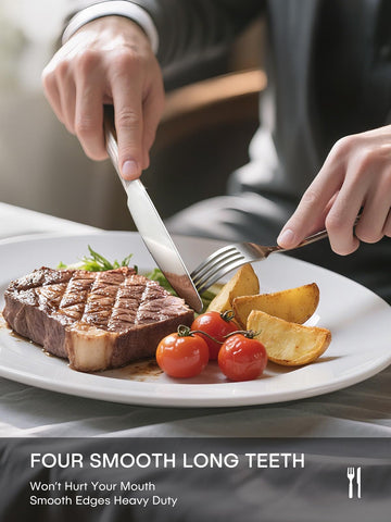 Ollex 30pc dinner forks with seamless surface for easy cleaning