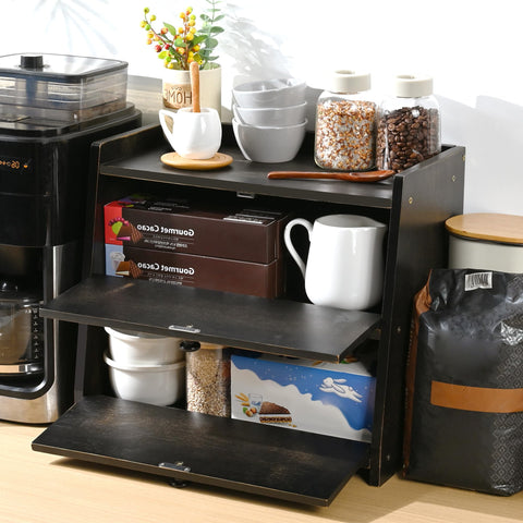 Ollieroo multi use kitchen organizer suitable for bread produce and pantry items
