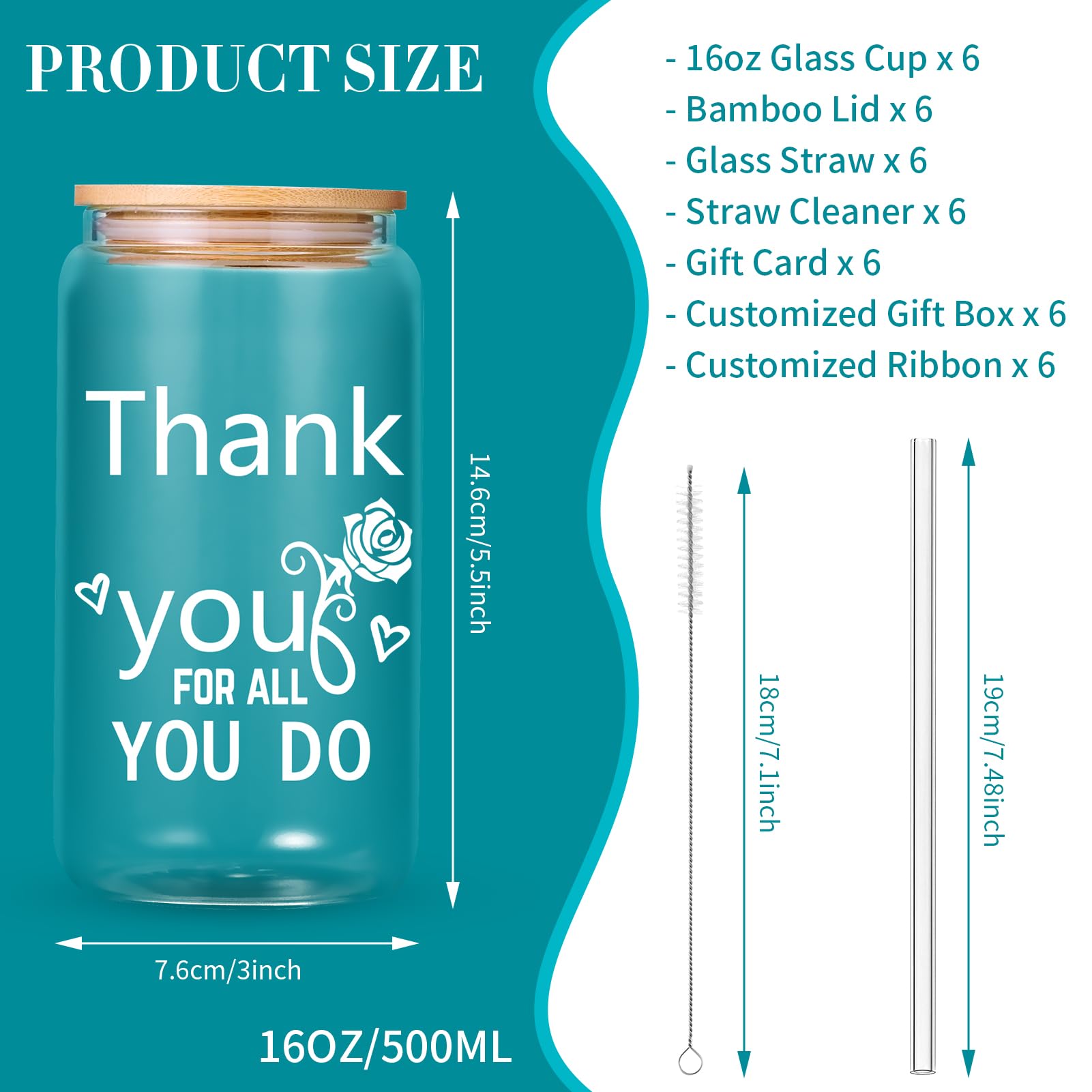 OLSUNOR glass straws for clean sipping