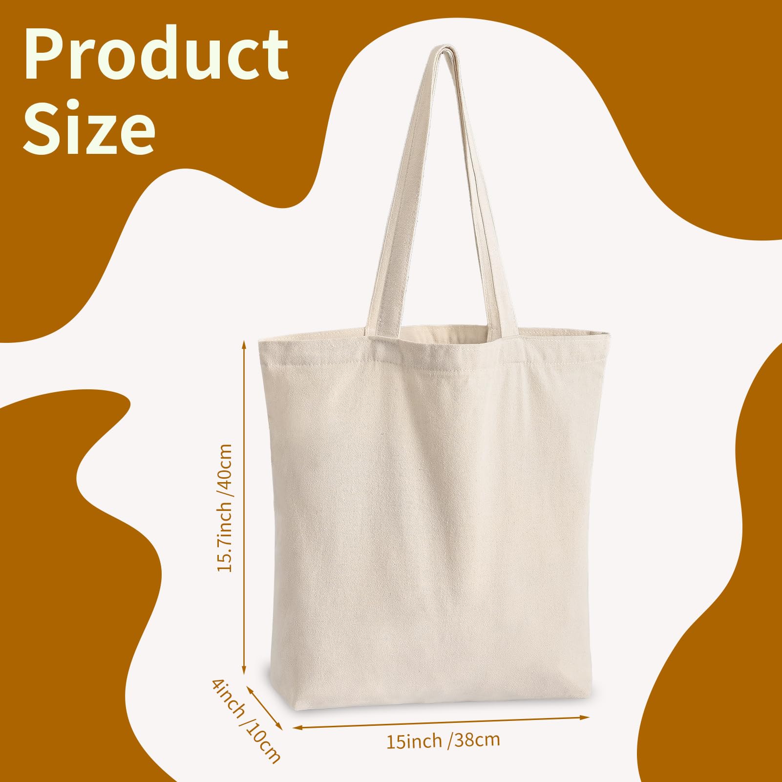 Washable reusable canvas bags by OLSUNOR are great for crafts.
