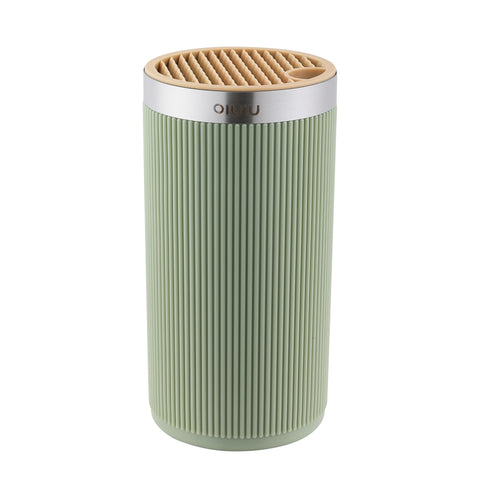 OLULU round knife block green yellow designed to protect blades during storage
