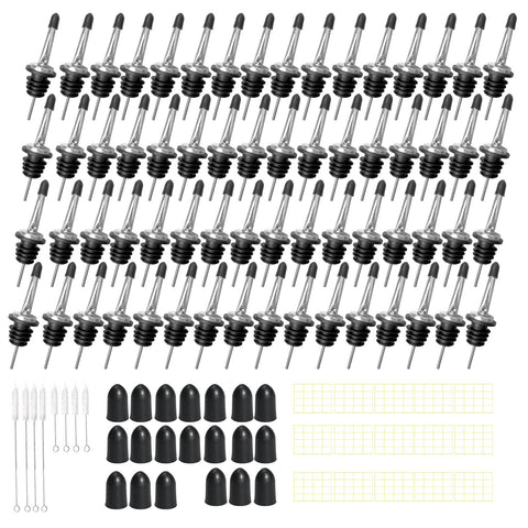 Olutacot 80-pack stainless steel pourers for smooth pours in bars