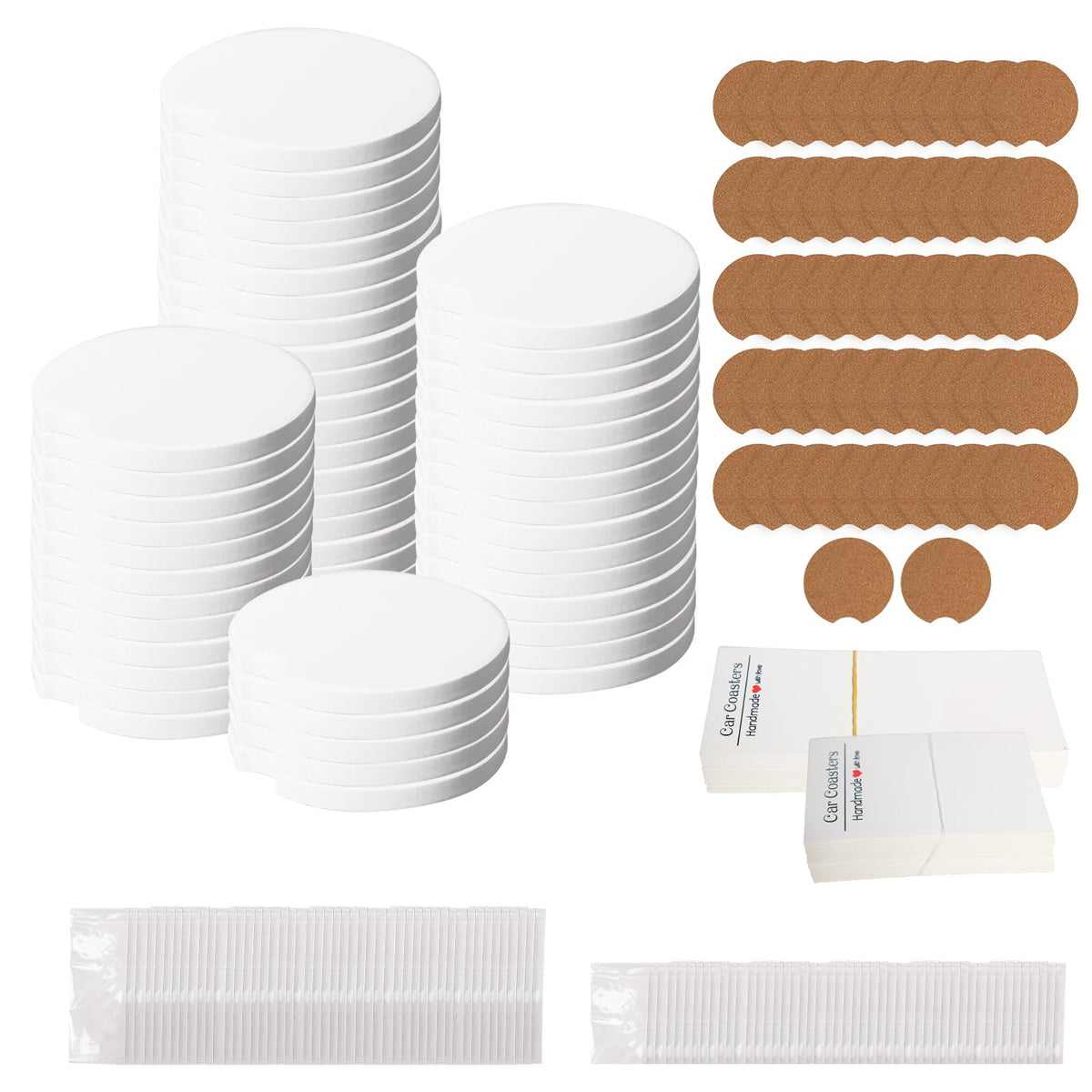 Olutacot ceramic coaster blank with 2.64-inch diameter ready for custom sublimation.