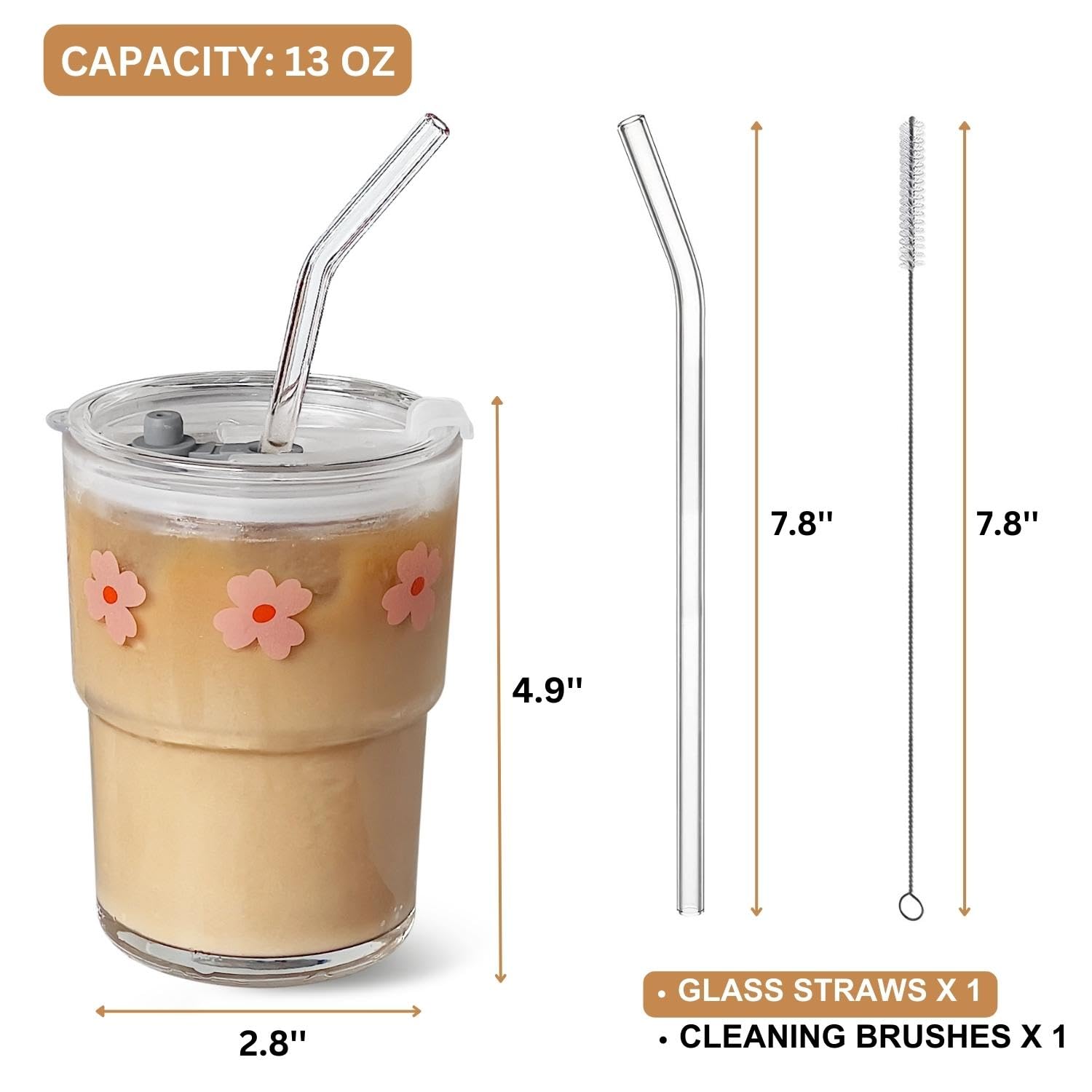 Olvini clear tumbler for coffee, tea, and smoothies with versatile uses