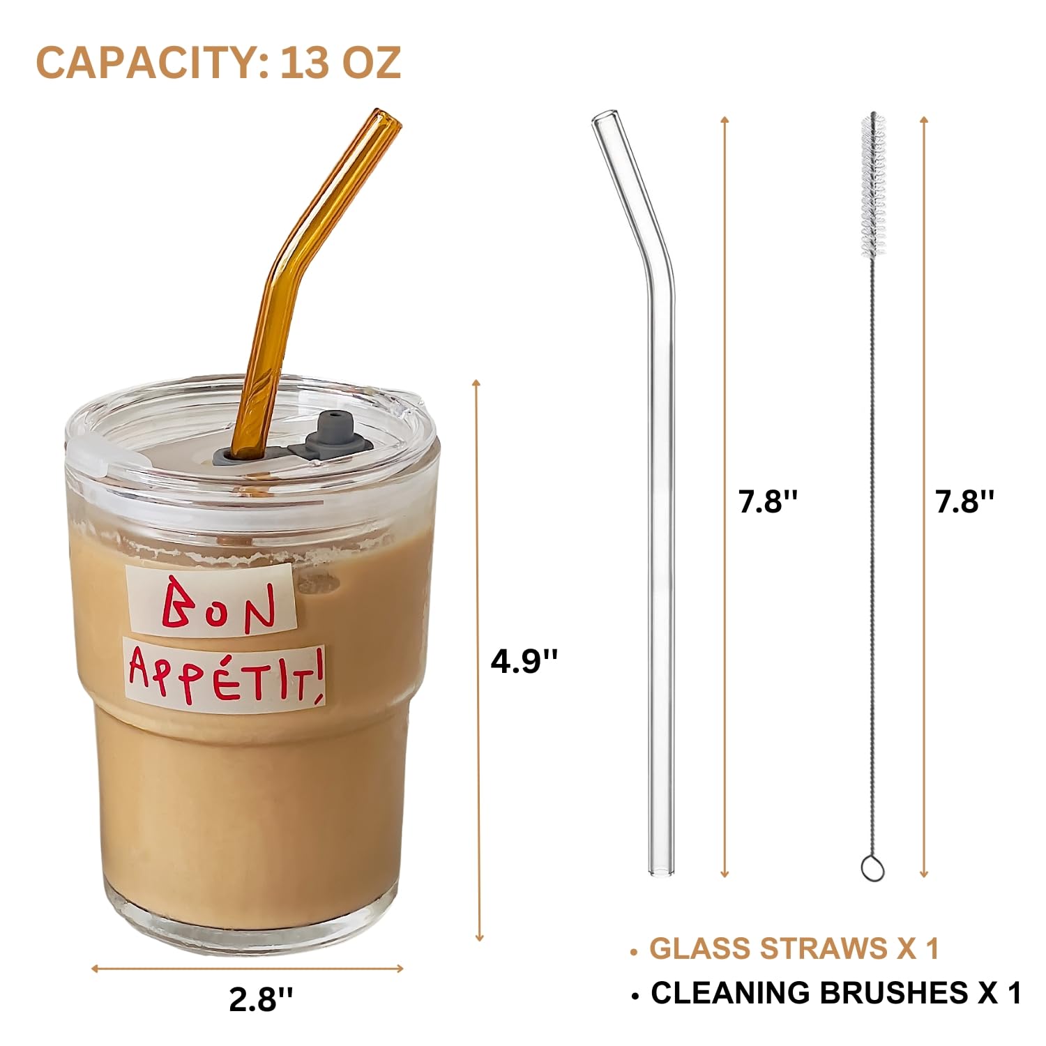 Olvini dishwasher-safe tumbler includes straw brush for easy cleaning