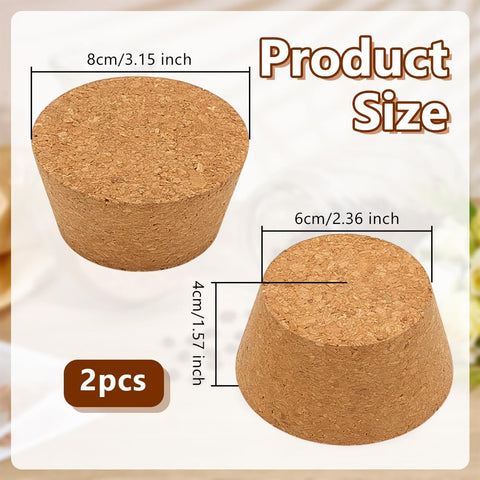 OLYCRAFT cork stopper fitting canning jar lid with tapered design
