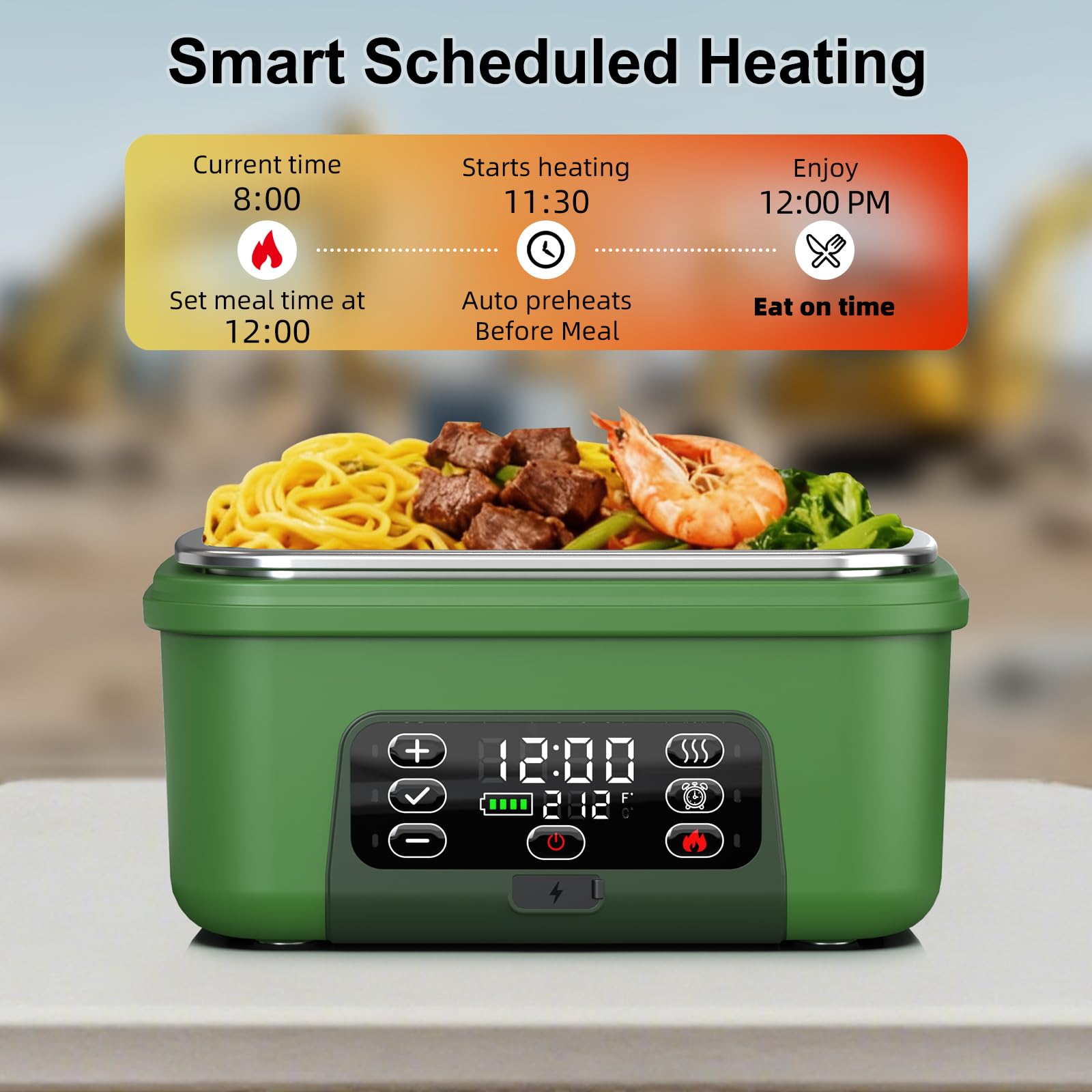 Omboos lunch box open with divider for customizable meals.