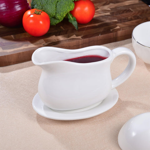 Omesata snow porcelain, microwave-safe for reheating sauces