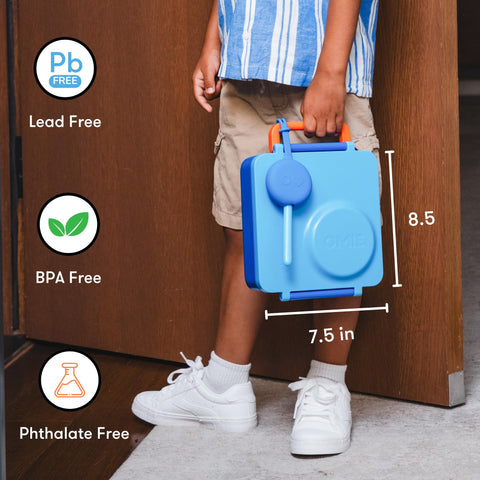 OmieBox Blue Sky BPA-free materials ensure safe, parent-friendly lunch options.