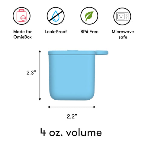 OmieBox dips container is dishwasher and microwave safe, oven-safe up to 425°F.