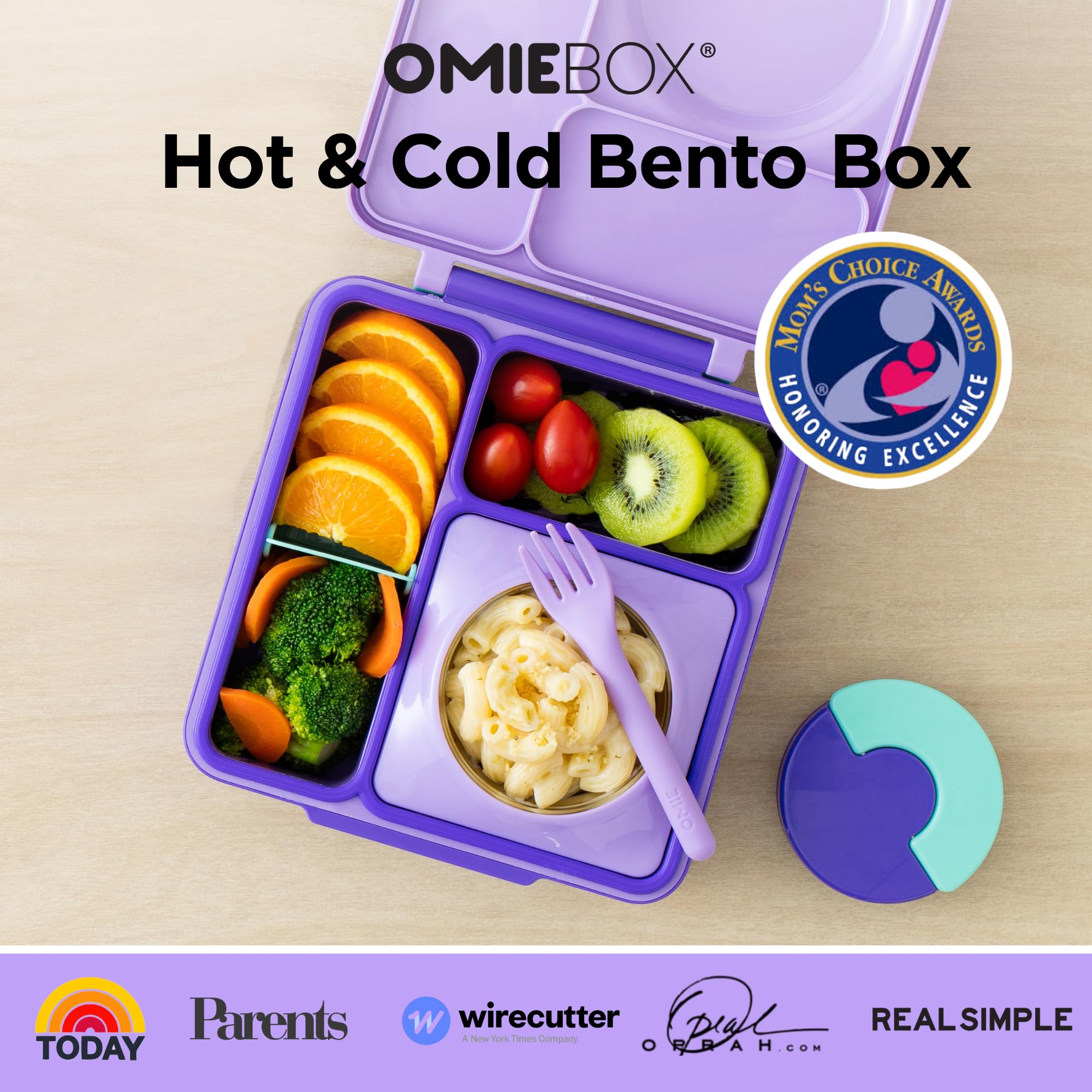 Insulated food jar keeps hot meals warm for school lunches