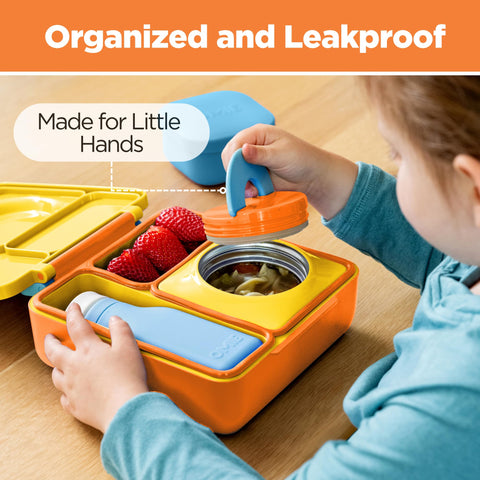 OmieBox dual-temperature zones let hot and cold foods travel together.