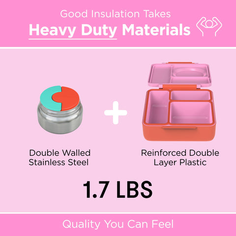OmieBox Pink Berry leakproof seal prevents spills during transport