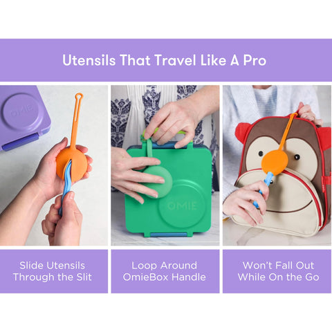 OmieBox lilac silicone pod is flexible and travel-friendly