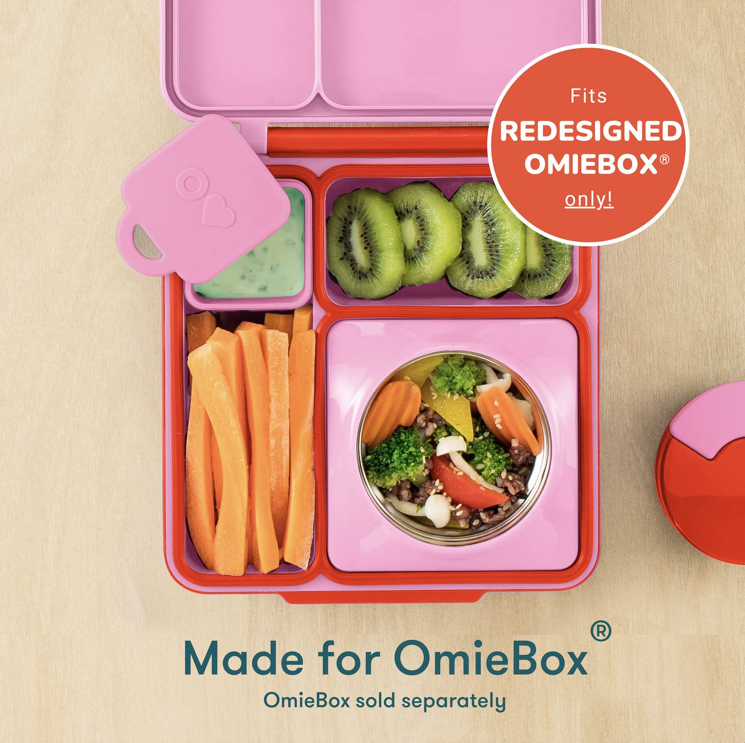 OmieBox teal dip container for dressings