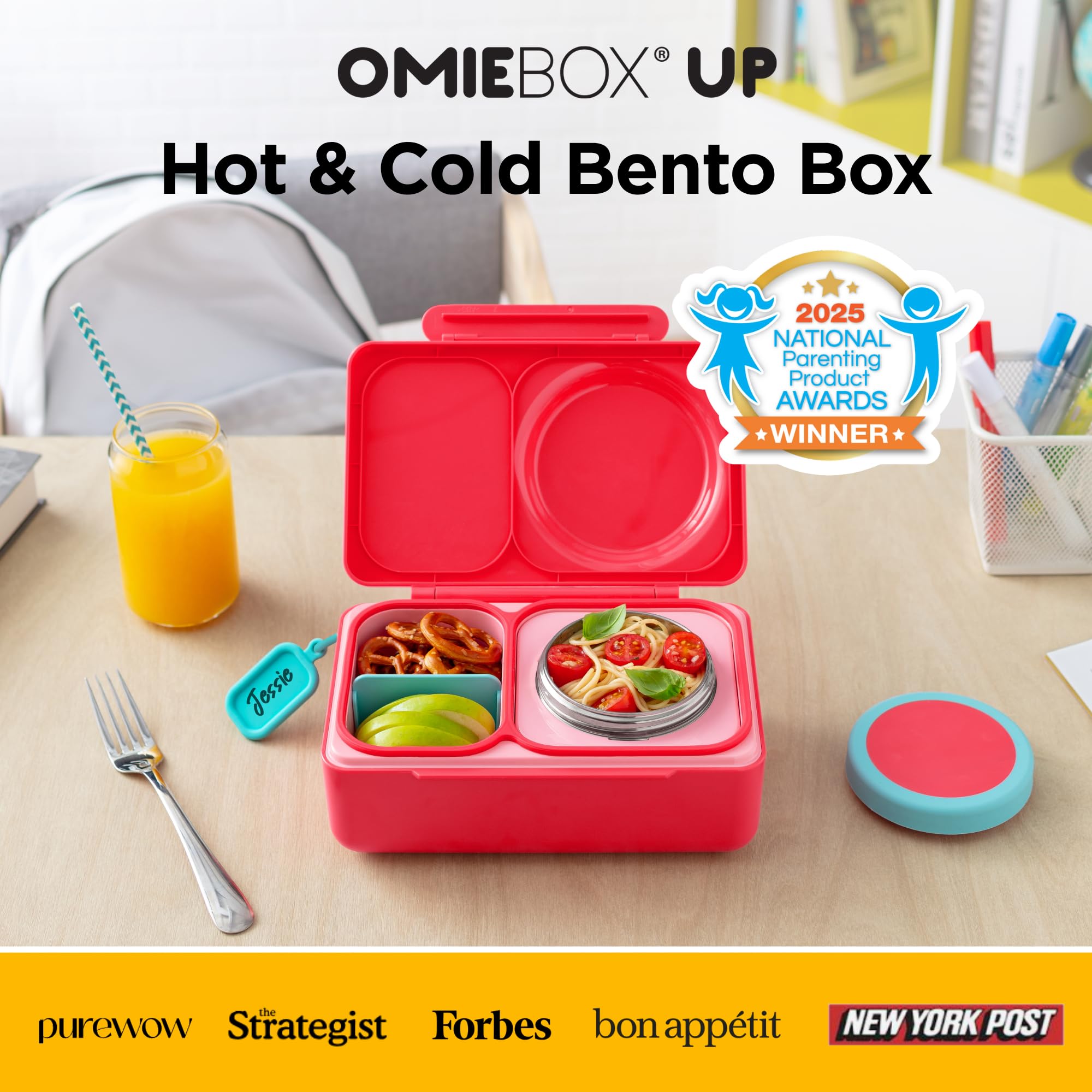 OmieBox UP 12oz thermal jar—big enough for hot or cold favorites during school hours.