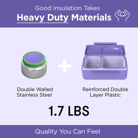 OmieBox UP 18/8 stainless steel, BPA-free and durable.