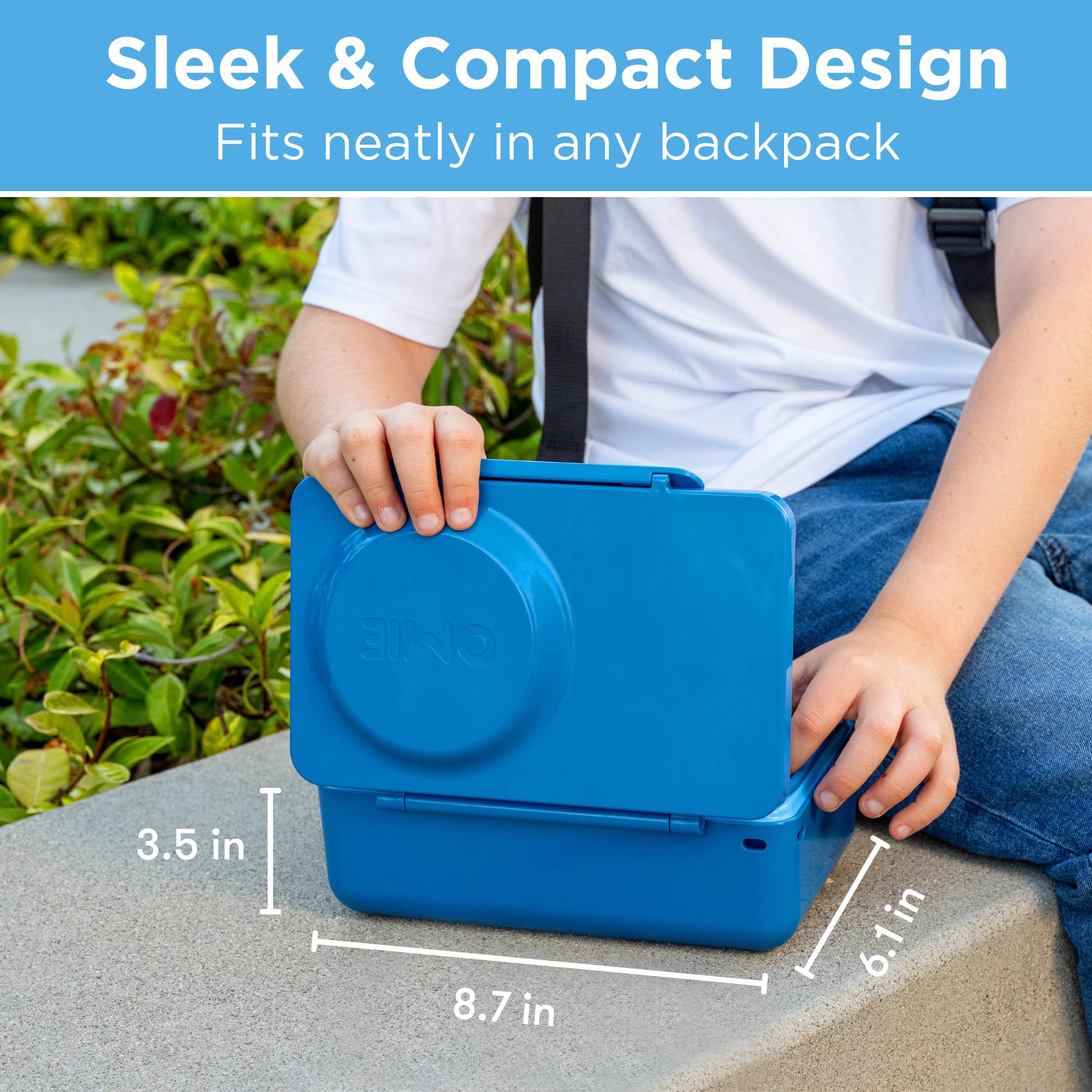 OmieBox UP cool design and colors reflect growing independence.