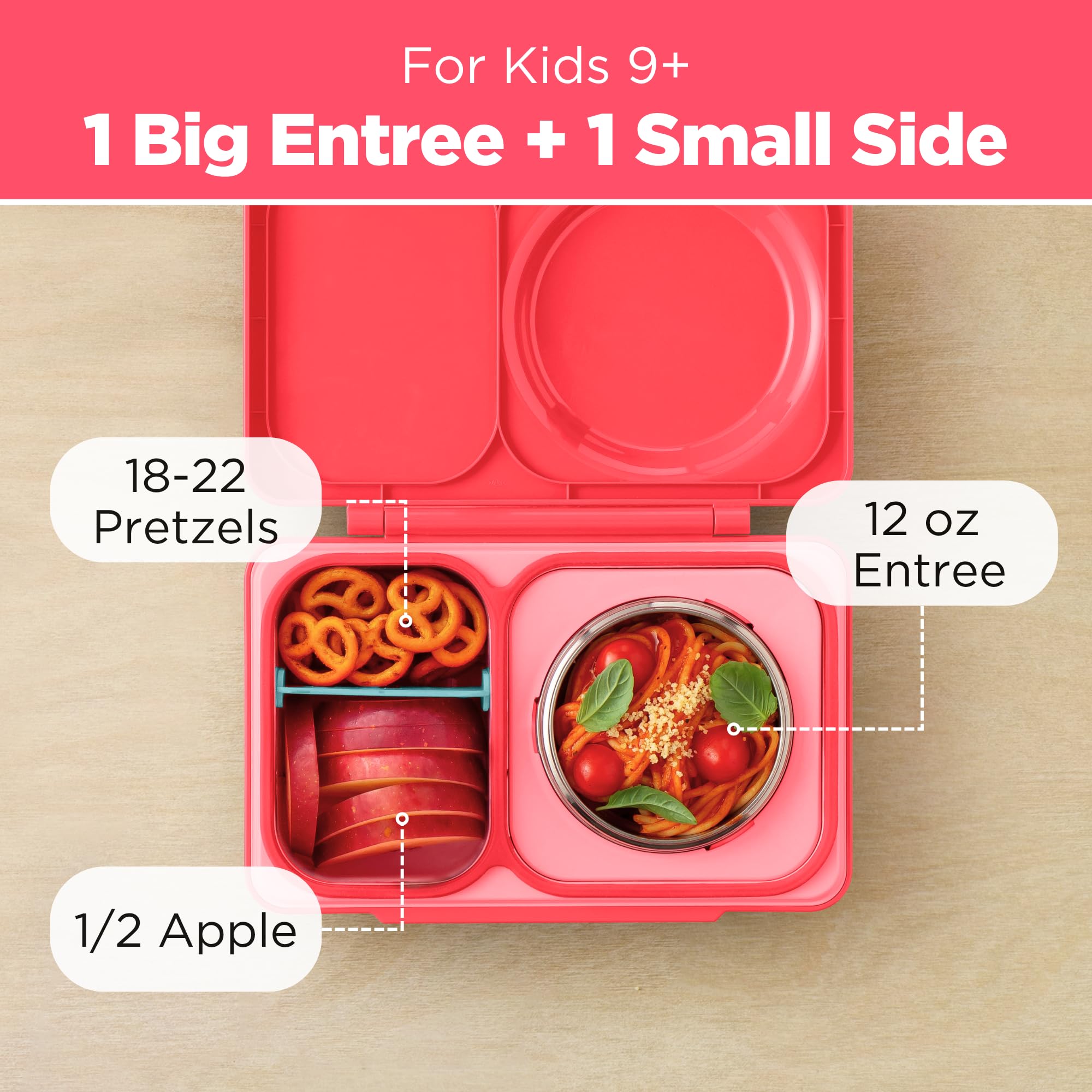 OmieBox UP cool design—bright colors to reflect growing independence.