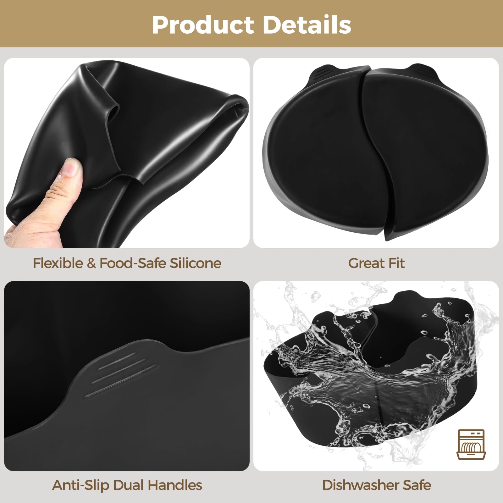 OMISTAR dishwasher-safe liner simplifies cleanup after meals.