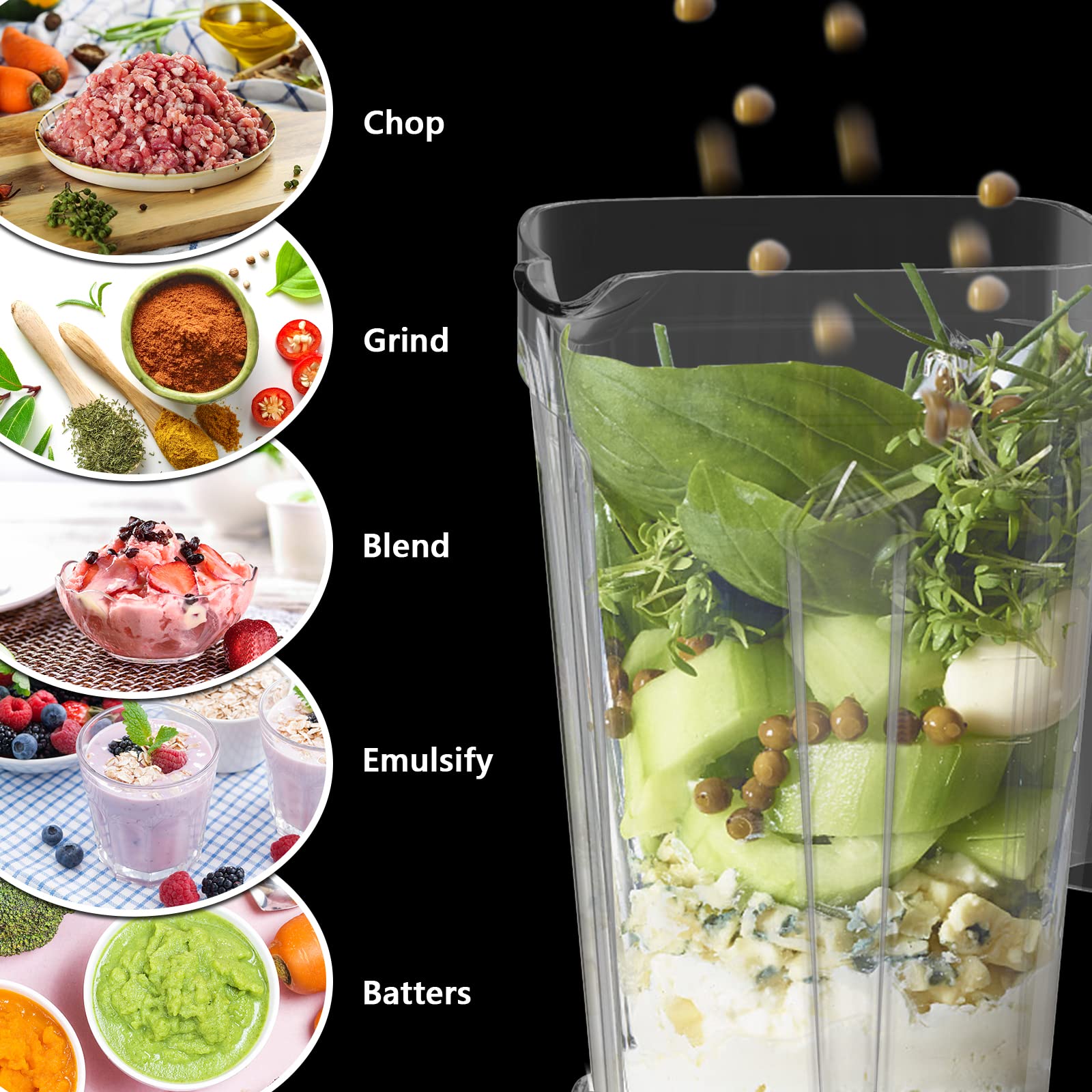 OMMO Blender large-capacity jar supports multiple servings for gatherings.