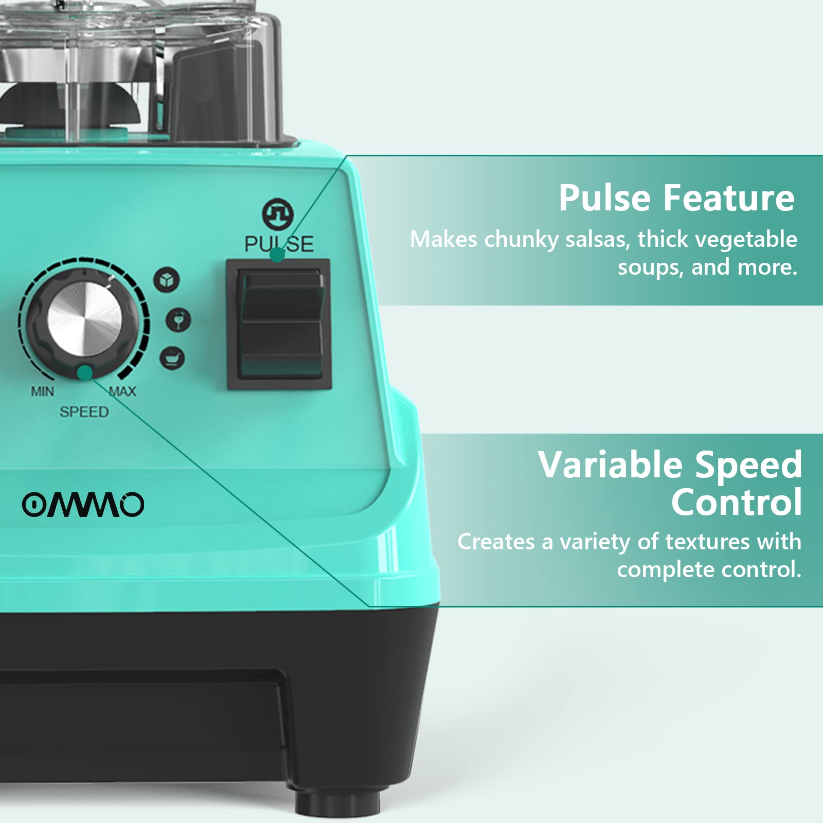 OMMO Blender variable speed and pulse for precise texture control