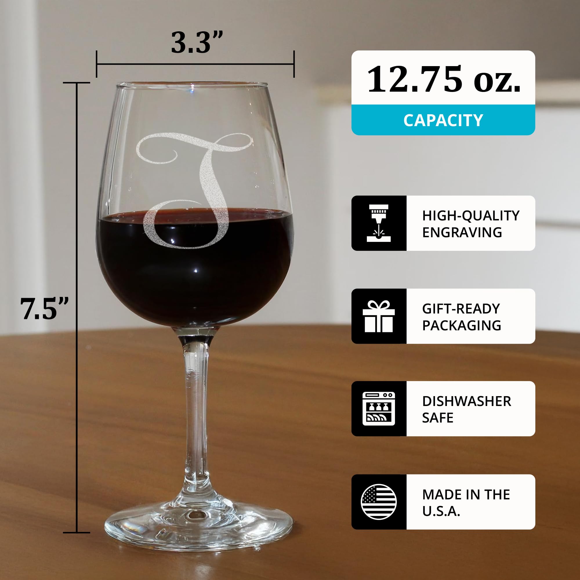On The Rox Drinks dishwasher-safe engraved wine glass designed for everyday use.