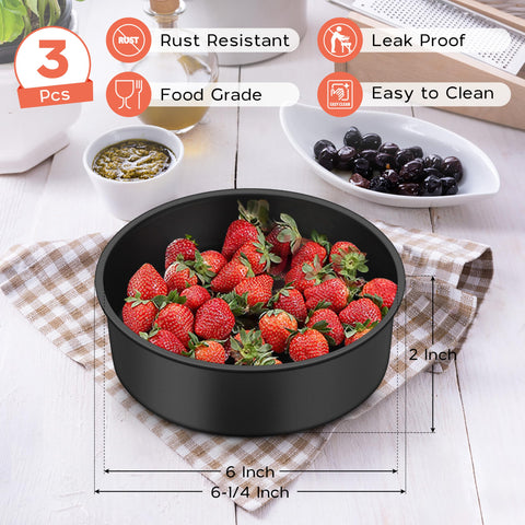 Onader circle cake pans stainless steel core promote even baking and sturdy form