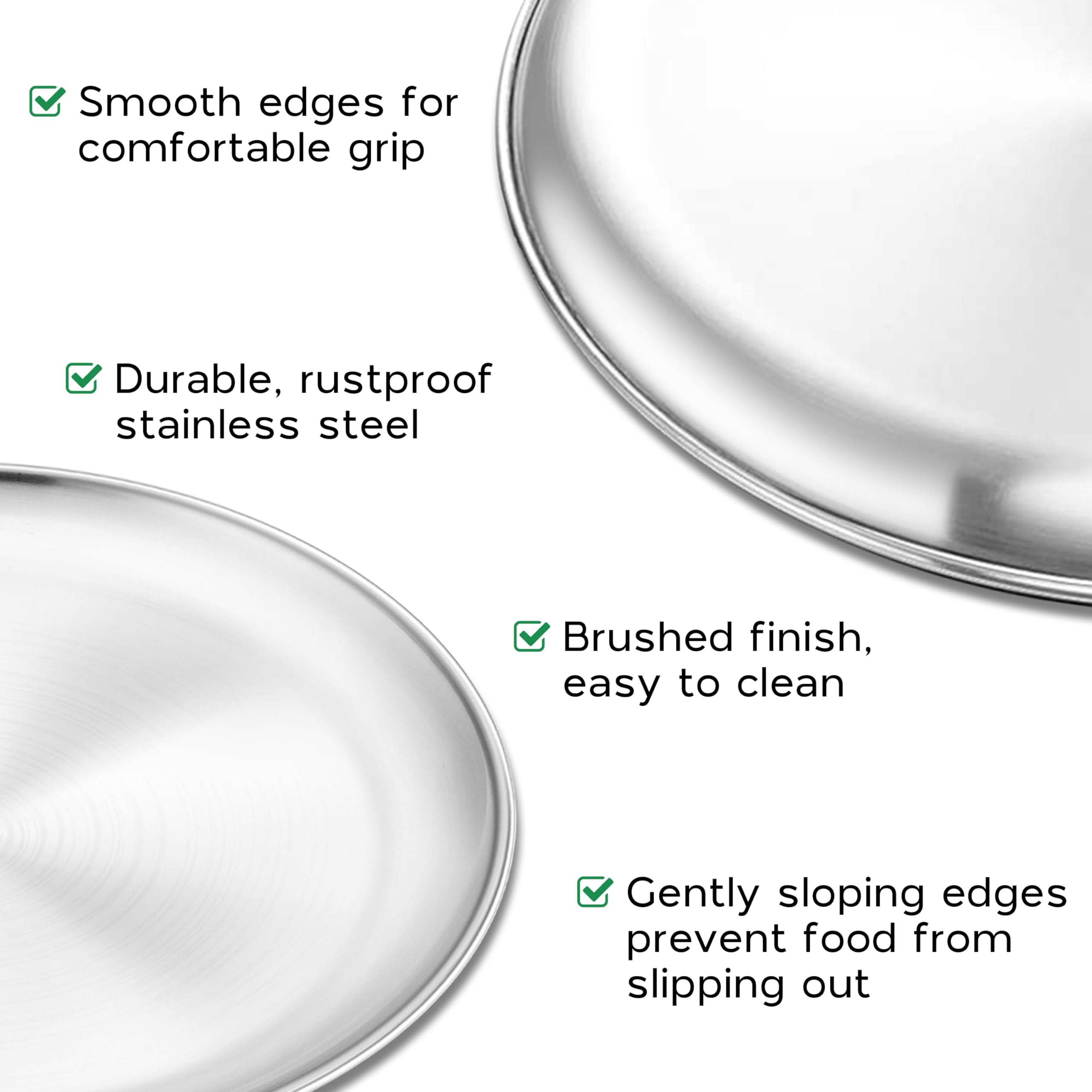 Onader dishwasher-safe steel plate simplifies cleanup after meals