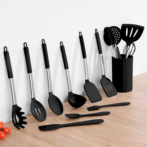 Onader utensil holder stand keeps everything organized and accessible.