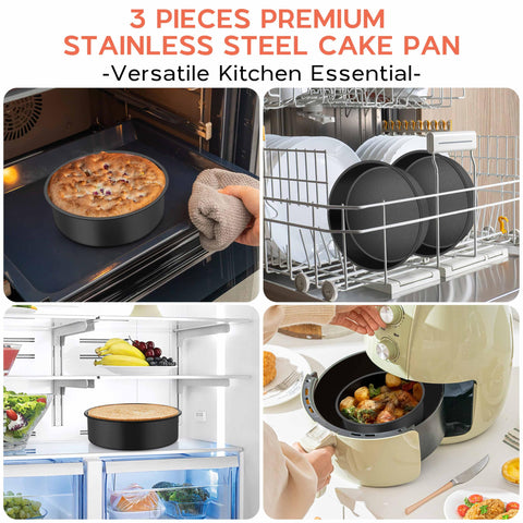 Onader versatile 3-piece set suits cakes, storage, and versatile kitchen tasks