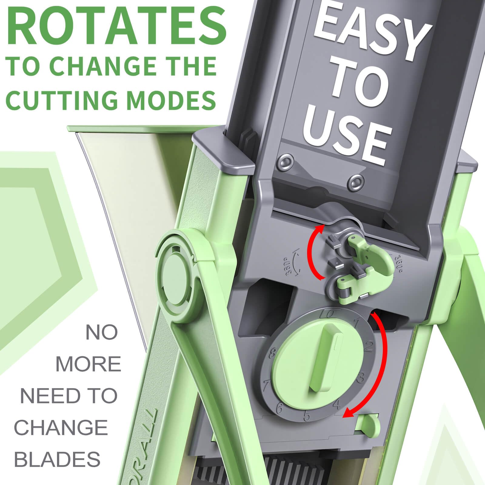JS03 green slicer mode dial displays four slicing options.