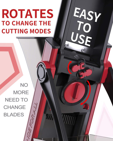 ONCE FOR ALL Safe Mandoline Slicer julienne option for uniform strands