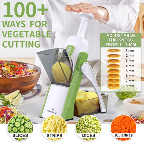 ONCE FOR ALL mandoline blade closeup 420 stainless reveals sharp durable blades
