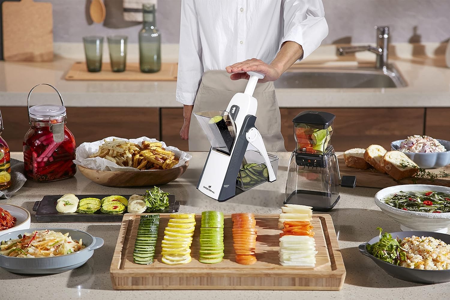 ONCE FOR ALL Safe Mandoline Slicer 24-month warranty ensures support.
