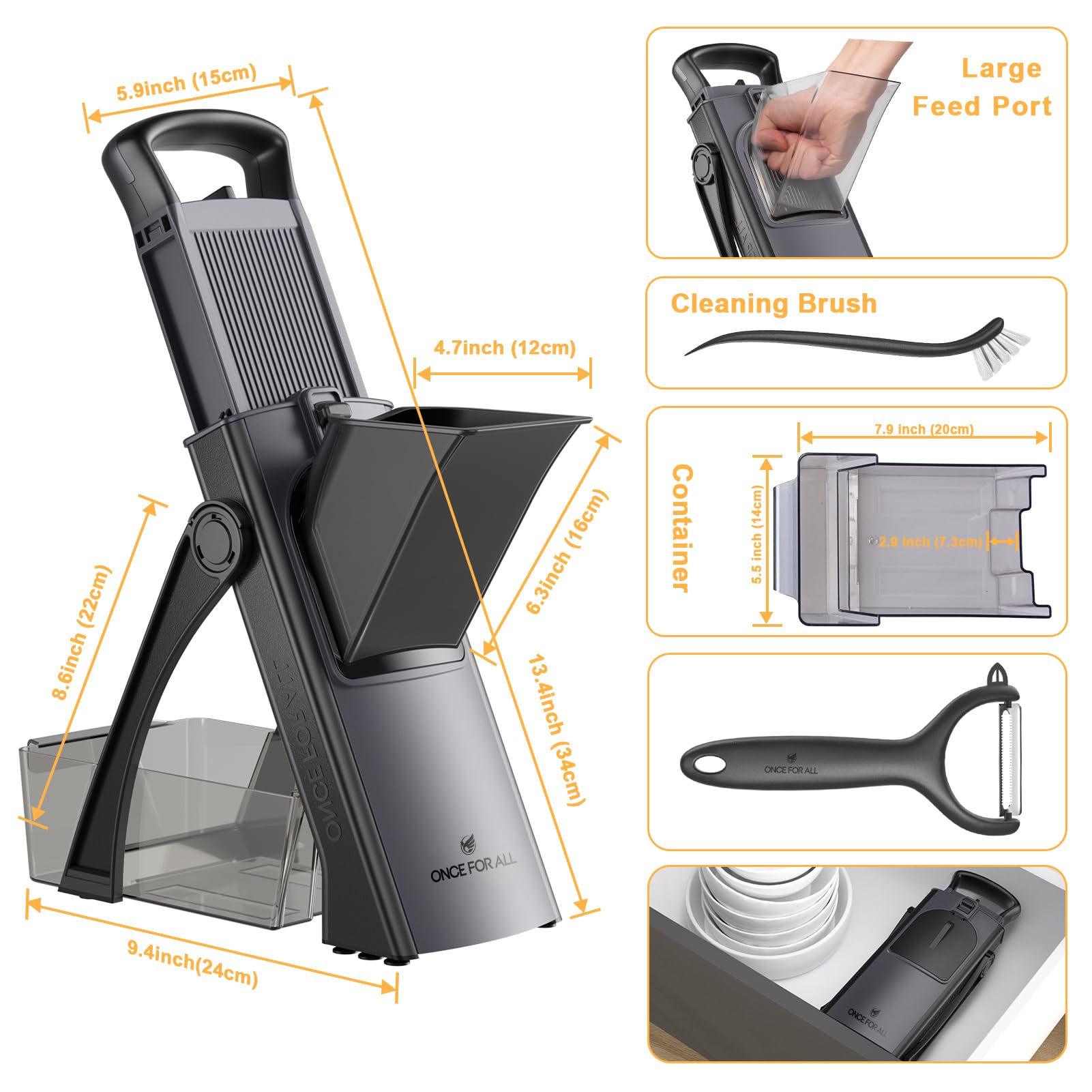 ONCE FOR ALL Slicer warranty and responsive support included.