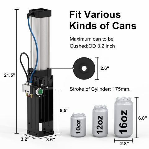 ONCUPID compact design fits busy garages and kitchens for quick crushing.
