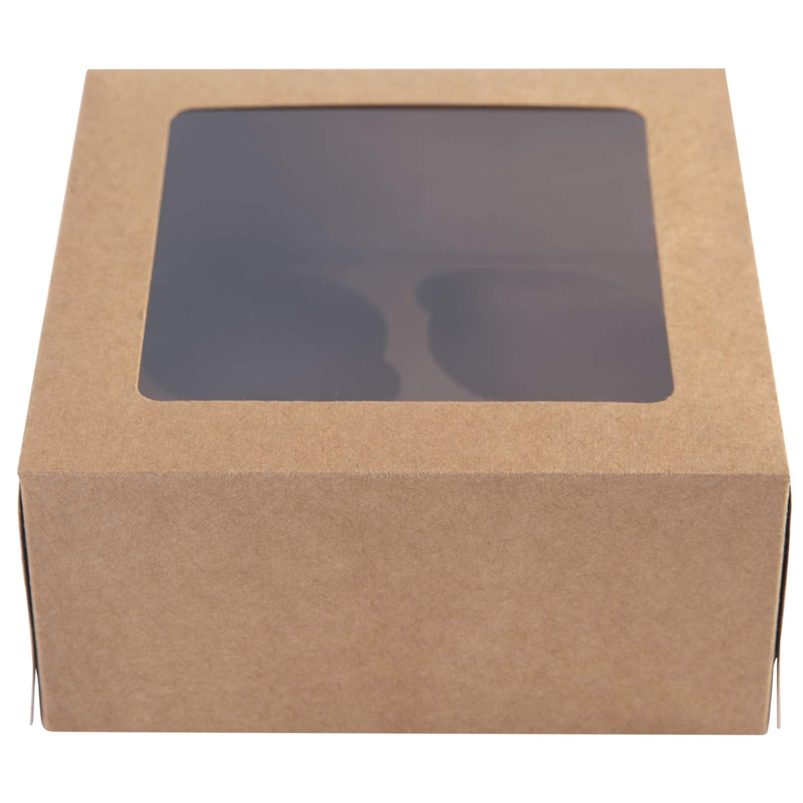 ONE MORE kraft cupcake box is stackable for easy storage and transport.