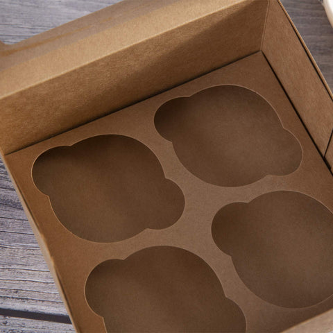 ONE MORE kraft cupcake box ideal for delivery packaging for fresh treats.