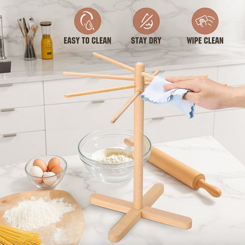 ONEARF weighted base keeps noodles steady on any surface during drying.
