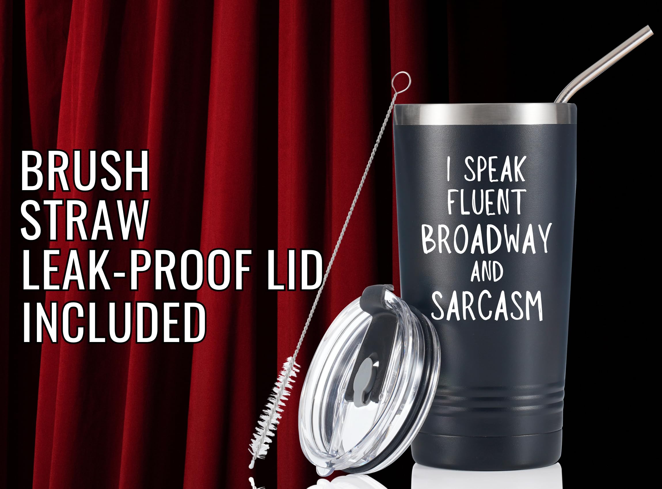 Sleek black Onebttl tumbler design suitable for backstage and onstage
