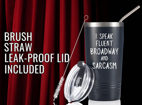 Sleek black Onebttl tumbler design suitable for backstage and onstage