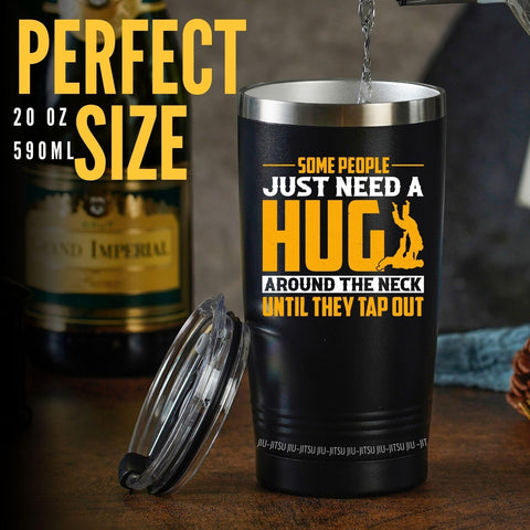 Onebttl Black finish travel mug, ideal for commuting and gym sessions.