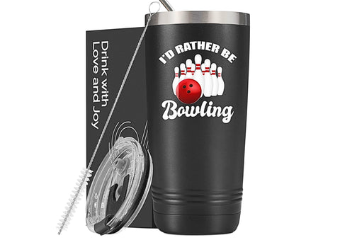Onebttl bowling tumbler design keeps drinks at the right temperature on the go.