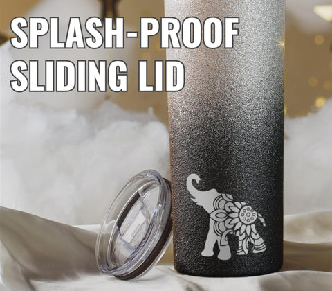 Onebttl elephant tumbler durable coat resists fading and cracking over time.