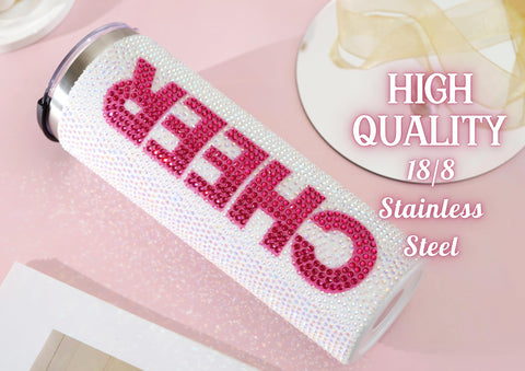 Onebttl Glitter tumbler with sparkling design for event-ready photos.