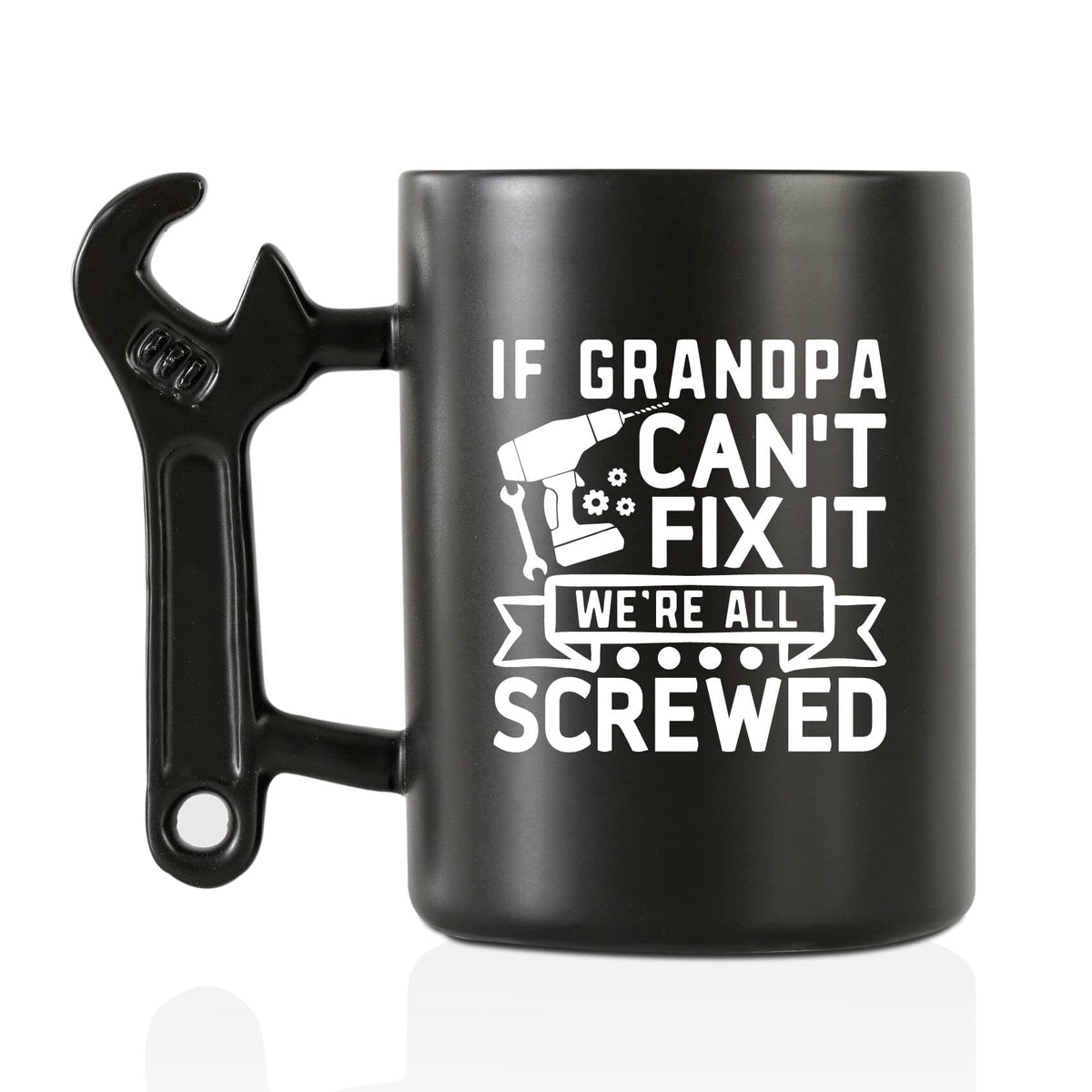 Onebttl grandpa wrench mug handle, a tactile gift for a tinkering grandfather.